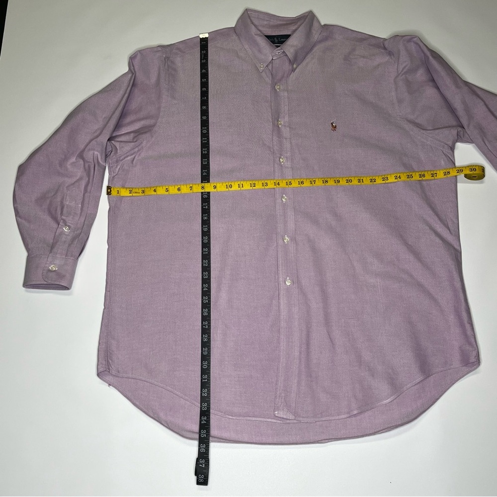 Vintage Ralph Lauren Yarmouth Lavender 
Button Down Brown Horse 17 34/35 Shirt - Picture 5 of 7